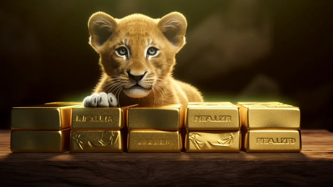 Lion cub with paw on golden bars, symbolising the protective nature of a family trust and the provision for family members