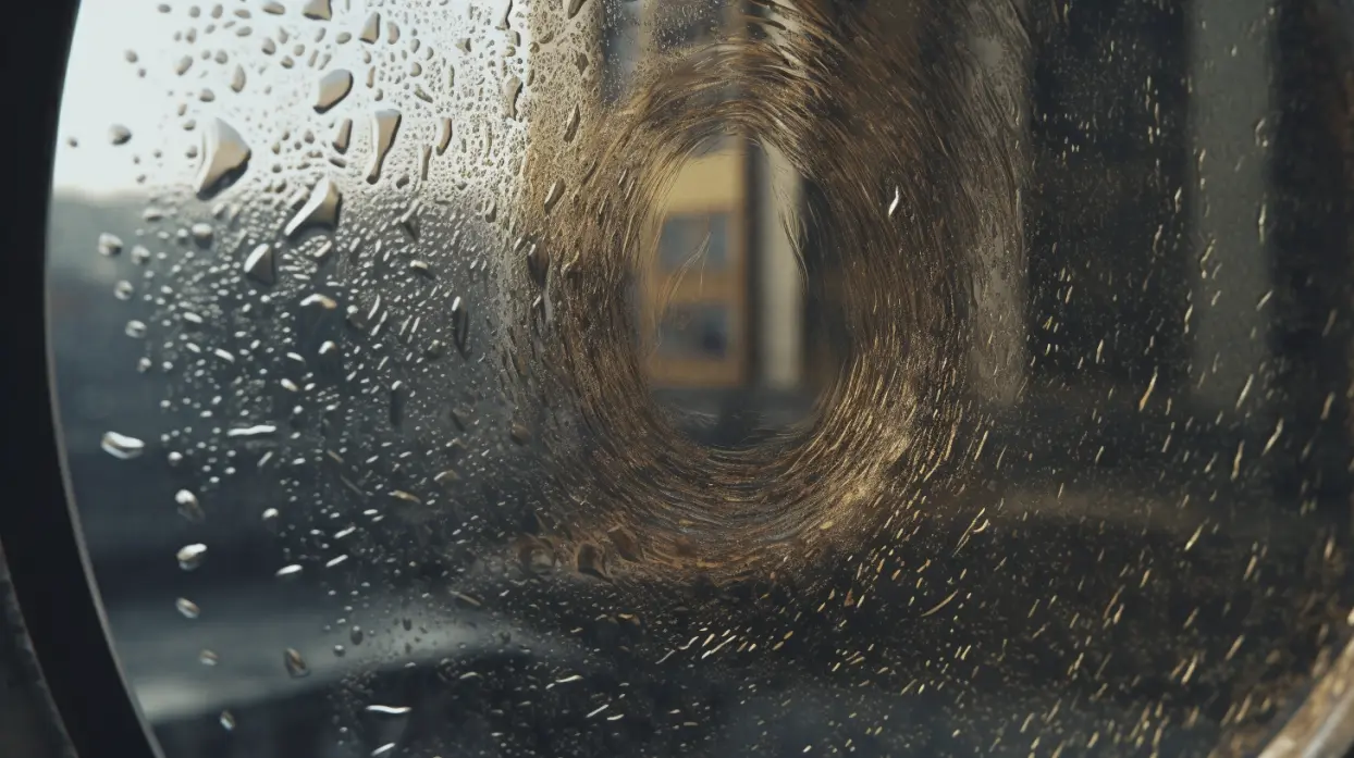 Glass window with water droplets and a clear circle in the middle symbolising ATF  trust helps with transparency